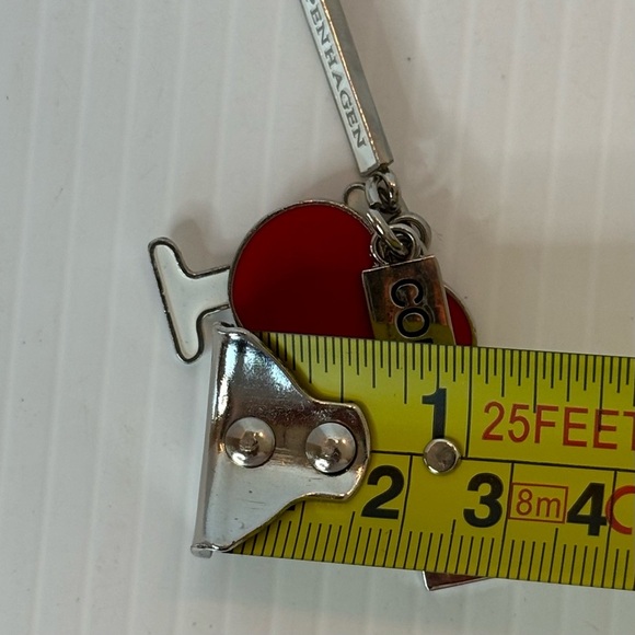 Copenhagen Denmark  Keychain Heart  Souvenir Metal Keyring - Picture 4 of 4